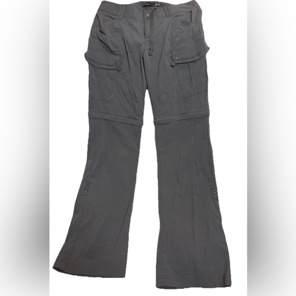 Prana Pants - Prana Halle Pants Womens 0 Black Stretch Roll Up Hiking Travel Outdoor Pockets